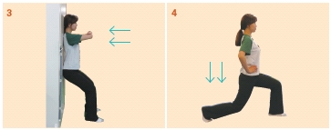 3. 벽 스쿼트 4. 런지