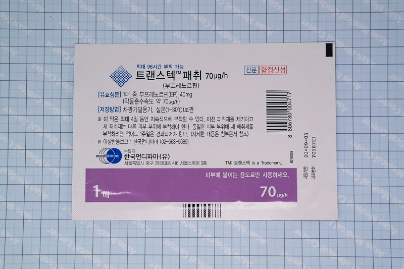 트랜스텍 패취 70㎍/h [40mg] ( Transtec patch 70㎍/h [40mg]) | 의약품정보 | 의료정보 | 건강 ...