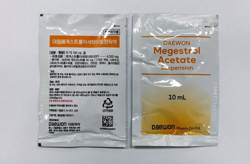 메게스트롤 아세테이트 현탁액 (대원) [10ml] (Megestrol acetate susp (Daewon) [10ml])