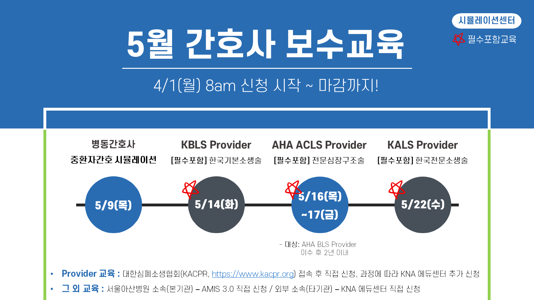 2024년 5월 간호사 보수교육(외부오픈) 프로그램 안내 이미지