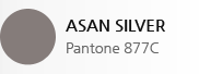 ASAN SILVER,Pantone 877C