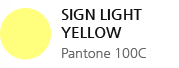 SIGN LIGHT ,YELLOW,Pantone 100C